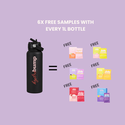 Hydration Booster 1000ml Water Bottles + 6x FREE Samples